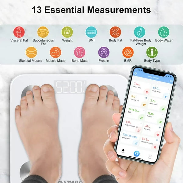 INSMART Body Fat Scale Digital Smart Scales Bluetooth-compatible