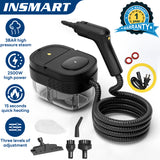 INSMART 2500W Handheld Steam Cleaner,15s Fast Heat-Up,1600ml Large Tank,3 Steam Levels,Portable Steamer for Floors,Tile,Grout,Car,Couch – Includes 7 Accessories (110V/220V)