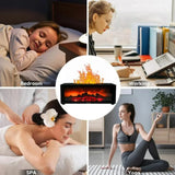 INSMART 3D Flame Essential Oil Diffuser with Remote,7-Color Fireplace Effect,150ml Humidifier,Auto Shut-Off,Quiet Ultrasonic for Home,Office,Bedroom (Black)