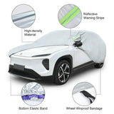Pecham Car Cover Waterproof with Side Door Zipper All Weather Upgraded UV Protective Vehicle Cover-192*71*59 inch