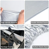 Pecham Car Cover Waterproof with Side Door Zipper All Weather Upgraded UV Protective Vehicle Cover-208*79*59 inch