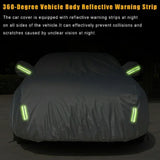 Pecham Car Cover Waterproof with Side Door Zipper All Weather Upgraded UV Protective Vehicle Cover-192*71*59 inch