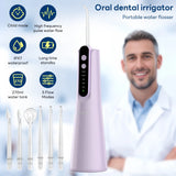 INSMART 270ML Cordless Water Flosser Dental Teeth Cleaner，Portable Oral Irrigator, Electric Flossing Cleaner(5 Mode& 6 Jet）