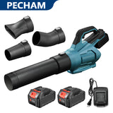 Pecham 21V Leaf Blower Cordless, Electric Cordless Leaf Blower with 2 X 2.0 Ah Battery, 26000RPM Electric Blower for Lawn Care, Patio, Garden Cleaning