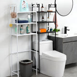 INSMART Over The Toilet Storage Shelf for Bathroom,3-Tier Freestanding Bathroom Organizer with 4-Hooks,H-Shape Frame,Extra Thick Carbon Steel,Space-Saving & Rustproof,White
