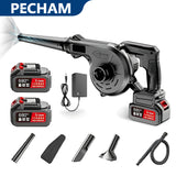 Pecham 21V Mini Leaf Blower, 2-in-1 Handheld Cordless Leaf Blower and Vacuum, 120 CFM Battery Powered Leaf Blower for Lawn Care, Patio, Garage Cleaning, Dust, Snow, and Pet Hair Removal