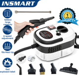 INSMART 2500W High-Pressure Steam Cleaner for Home, Steamer for Cleaning with 40oz Water Tank, 6 Adjustable Levels, 8 Accessories for Kitchen, Bathroom, Car, Tile and Grease