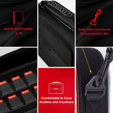 Pecham Carrying Case Fit for Nintendo Switch/OLED/Lite, Joy-Con, Pro Controller, Protective Travel Bag with 18 Game Cards Storage, Waterproof Handbag Case Fit for All Switch Game Accessories