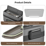 INSMART Cordless Electric Lunch Box,54 Oz(1600ml) Heated Lunch Box Powered with Scheduled Heating,24000mAh Battery,50W Fast Heating & 6-Temp Keep Warm, for Outdoor,Office,Car