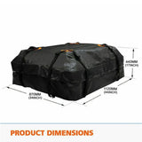 Pecham Car Rooftop Cargo Carrier Bag, 15 Cubic Feet 100% Waterproof Heavy Duty 420D Car Roof Bag for All