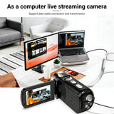 INSMART 4K Camcorder, 64MP UHD Video Camera, 28X Zoom Vlogging Camera with 3" Flip Screen, Built-in Microphone & 32GB SD Card, Digital Video Camera for Youtube & Family Recording
