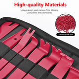 PECHAM 330Pcs Trim Removal Tool, Automotive Removal Set with Storage Bag for Car Panel Dashboard Puller Tool - Red