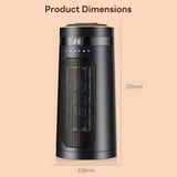 INSMART Space Heaters for Home,Portable Electric Heater with Remote,2000W PTC,12H Timer,3 Mode for Office Bedroom Home