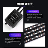 Pecham Multi-Color Car Interior Lights, 12.6 in LED Car Interior Lights Strip with App Control, Universal RGB Bluetooth Sound-Responsive Interior Lights for Cars, SUVs