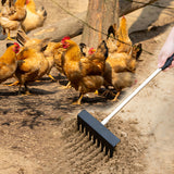 INSMART Chicken Poop Scooper, 3-in-1 Metal Chicken Coop Rake With Adjustable Stainless Steel Handle, Scooper Litter & Sifting Shovel for Chicken Coops Cleaning