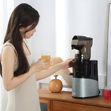 INSMART Cold Press Juicer for Home Use,Masticating Juicer with 3.6" Wide Feed Chute,300w Slow Juicer Machines,High Juice Yield,Quiet, Easy to Clean for Whole Vegetables & Fruits(27 fl oz,Black)