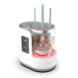 INSMART 2-in-1 Electric Makeup Brush Cleaner & Dryer with Dual-Direction Cleaning, 2H/5H Timer, Detachable Wash Tank, Touch Control, and 5-Min Quick Wash