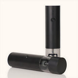 INSMART Electric Salt and Pepper Grinder Set,2 PCS Adjustable Coarseness Mill Grinders for Kitchen Camping BBQ,USB Rechargeable,Black