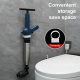 INSMART Air Toilet Plunger,High-Pressure Air Drain Blaster (4.4lbs Force) with 4 Nozzles,Real-Time Pressure Gauge,Unclog Toilets,Sinks,Showers Fast