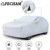 Pecham SUV Car Cover Waterproof with Side Door Zipper All Weather Upgraded UV Protective Vehicle Cover-213*79*73 inch