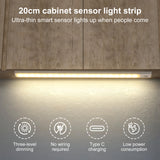 INSMART 4-Pack Cabinet Lights for Kitchen Wardrobe with 40 LED,Rechargeable - USB Motion Sensor Closet Lighting,Three-Speed Dimming,No Wiring,Low power Consumption Dimmable Magnetic Strip(7.9in)