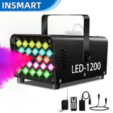 INSMART Fog Machine, 600W 2000CFM Smoke Machine with 24 RGB LED Lights, Wireless Remote Control, Perfect for Halloween Wedding Concert Bar Party