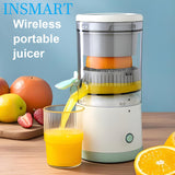 INSMART Small Electric Citrus Juicer Machines,Portable Automatic Citrus Juicer Machines with USB,for Making Fresh Orange Juice,Lemons,Kiwi Fruit,and Grapefruit(White)