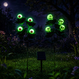 IBTORO Solar Halloween Lights 2-in-1 Eyeball Skull Glowing for Yard Path