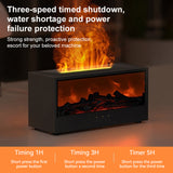 INSMART 3D Flame Essential Oil Diffuser with Remote,7-Color Fireplace Effect,150ml Humidifier,Auto Shut-Off,Quiet Ultrasonic for Home,Office,Bedroom (Black)
