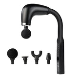 INSMART Hook Massage Gun with Extension Handle, Deep Tissue Percussion Massager for Athletes - 9 Speeds, 4 Attachments, Quiet 45dB, Portable & Smart Chip for Muscle Pain Relief