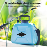 INSMART 1.35 Gal Battery Powered Sprayer, USB Rechargeable Handle, 3 Adjustable Nozzles & Shoulder Strap, Portable Electric Garden Sprayer for Lawn,Plants & Cleaning