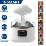 INSMART Raindrop White Noise Humidifier with Bluetooth Speaker,13.5oz Top Fill Cool Mist Essential Oil Diffuser, 3-Level Mood Night Light & Timer, for Bedroom, Nursery, Office