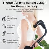 INSMART Hook Massage Gun with Extension Handle, Deep Tissue Percussion Massager for Athletes - 9 Speeds, 4 Attachments, Quiet 45dB, Portable & Smart Chip for Muscle Pain Relief