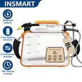 INSMART Battery Powered Sprayer,8L Foldable Electric Sprayer with 3 Nozzles, 2 Speeds,2000mah,180Min Runtime,Visible Water Level & Shoulder Strap