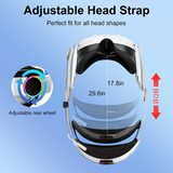 Pecham Battery Head Strap Fit for Meta Quest 3/3S, 10000mAh Adjustable VR Headset Elite Strap for Enhanced Comfort and Play Time, Charging Elite Strap VR Accessories Fit for Meta/Oculus Quest 3S