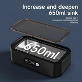 INSMART Ultrasonic Cleaner for Jewelry, Dentures & Glasses - 650ml 49kHz with Stainless Steel Tank, Timer & Portable Design