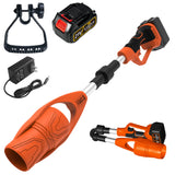 Pecham Cordless Leaf Blower 21V, 320CFM 150MPH High Speed Foldable Air Leaf Cleaner, Electric Leaf Blower with 3000mAh Battery for Lawn Care, Garden, Patio, Home, Yards