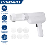 INSMART 6-in-1 Cordless Pasta Maker Machine – 20-Second Noodles,6 Molds,Rechargeable,Easy Clean,Kid-Safe,Homemade Ramen,Spaghetti,Sausage,Compact &Wireless for Kitchen,Camping