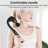 INSMART Hook Massage Gun with Extension Handle, Deep Tissue Percussion Massager for Athletes - 9 Speeds, 4 Attachments, Quiet 45dB, Portable & Smart Chip for Muscle Pain Relief