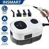 INSMART Steam Cleaner,2500W Temperature Steam Cleaning Machine with 3 Brush Heads 1L Multi-Purpose Steamer for Kitchen, Bathroom,Floor,Car
