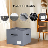INSMART Shoe Storage Boxes 2-Pack,12-Slot Shoe Organizer for Closet,Foldable Dustproof & Waterproof Shoe Bins w/Clear Top & Reinforced Handles,Fits 16-24 Pairs,Gray