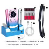 INSMART 45K RPM Electric Nail Drill Kit - Rechargeable, 2000mAh, LCD Display, for Home & Salon