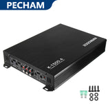 2000W Car Amplifier 4 Channel, Pecham Digital Car Amplifier Stereo Class A/B Amp Audio with 2/4 Ohm Stable, Adjustable Low/High Pass, Bass Boost