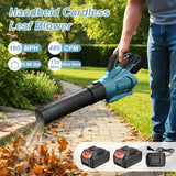 Pecham 21V Leaf Blower Cordless, Electric Cordless Leaf Blower with 2 X 2.0 Ah Battery, 26000RPM Electric Blower for Lawn Care, Patio, Garden Cleaning