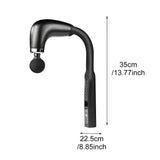 INSMART Hook Massage Gun with Extension Handle, Deep Tissue Percussion Massager for Athletes - 9 Speeds, 4 Attachments, Quiet 45dB, Portable & Smart Chip for Muscle Pain Relief