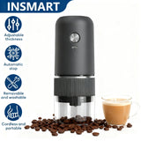 INSMART Portable Electric Coffee Grinder,Adjustable Coarseness Coffee Bean Grinder 5 Grind Settings, Detachable & Washable,Type-C Charging,Quiet Motor for Coffee Spices Nuts,Black