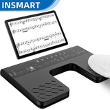 INSMART Bluetooth Page Turner Pedal, Rechargeable Wireless Foot Pedal, Hands-Free Music Score Controller for iPad, Tablet, Phone