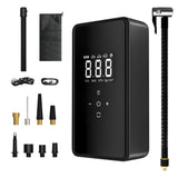Pecham Cordless Portable Tire Inflator, 150 PSI Digital Tire Pressure Gauge, Air Compressor for Car Tires with Automatic Shutoff, Emergency LED Light, Compact Automotive Pump
