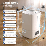 INSMART Cool & Warm Mist Humidifier for Bedroom,Top Fill 5L Smart Supersized Humidifier with Remote,Support App Connectivity,1-12h Timed,3-Speed Adjustment for Home Office Nursery