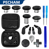 Pecham 17-in-1 Thumbsticks Paddles Accessories Fit for Xbox One Elite Series 2/Elite Series 2 Core Controller, Replacement Parts for Elite Series 2 Core Wireless Controller - Black